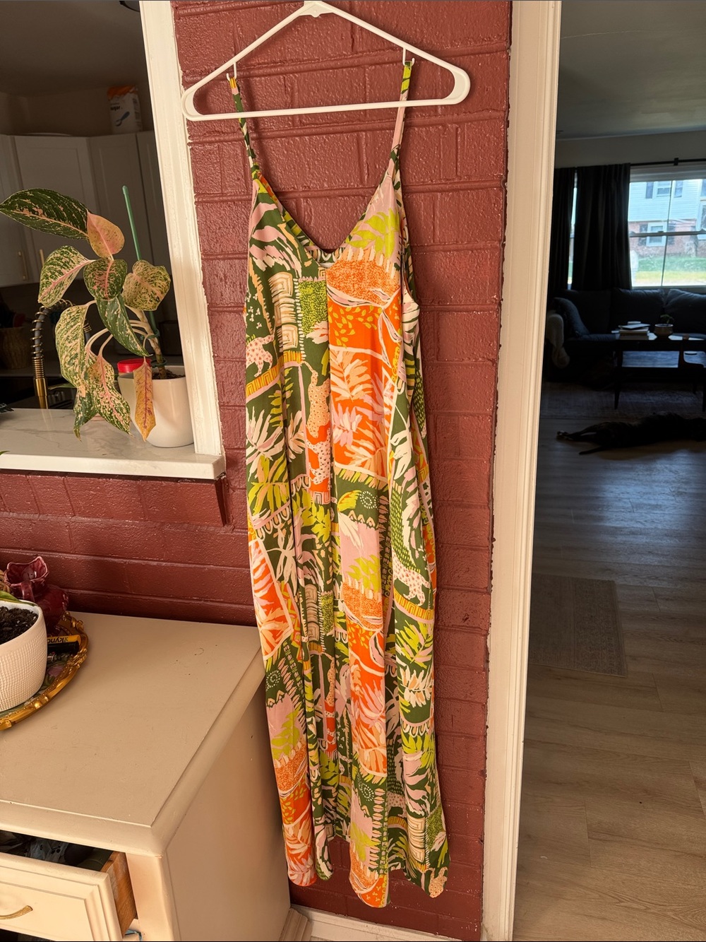Dress Forum Jungle Patchwork Floral Patterned Sleeveless Maxi Dress Large
